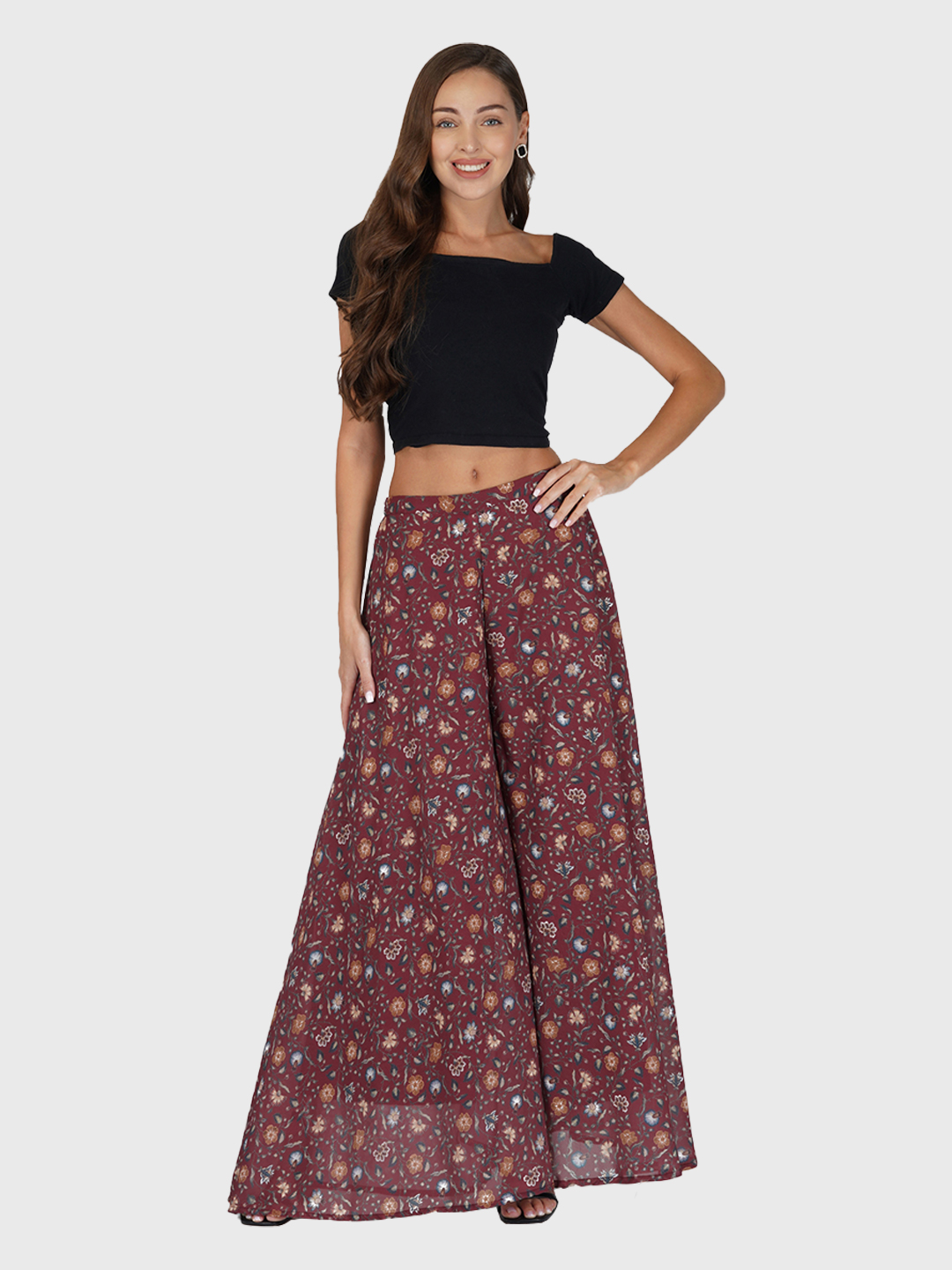 Bandhani Print Tiered Sharara Pants Price in India Full Specifications   Offers  DTashioncom